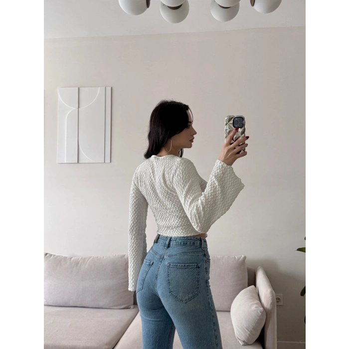 Kol İspanyol Aksesuar Crop - BEYAZ