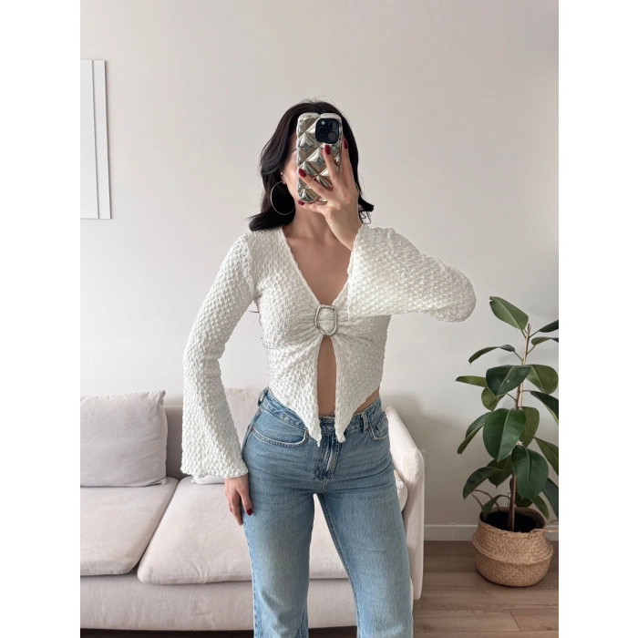 Kol İspanyol Aksesuar Crop - BEYAZ