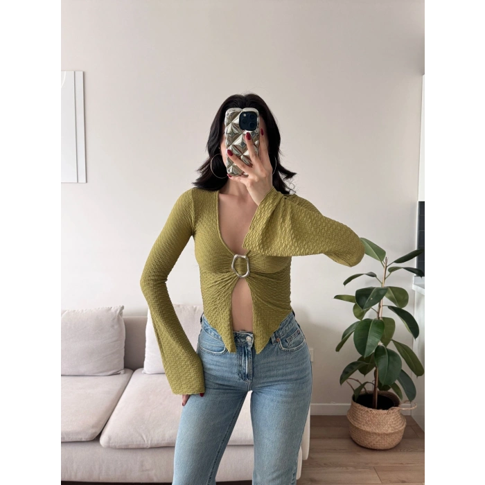 Kol İspanyol Aksesuar Crop - YEŞİL