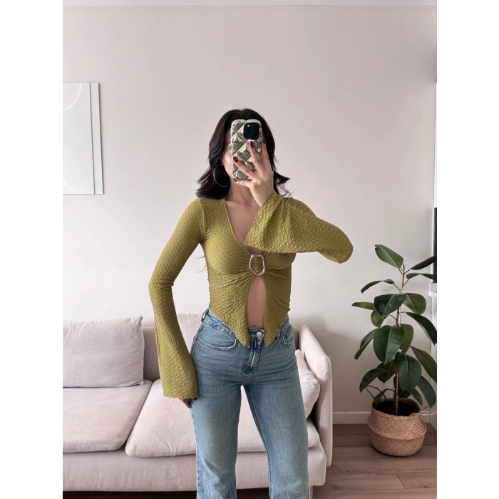 Kol İspanyol Aksesuar Crop - YEŞİL