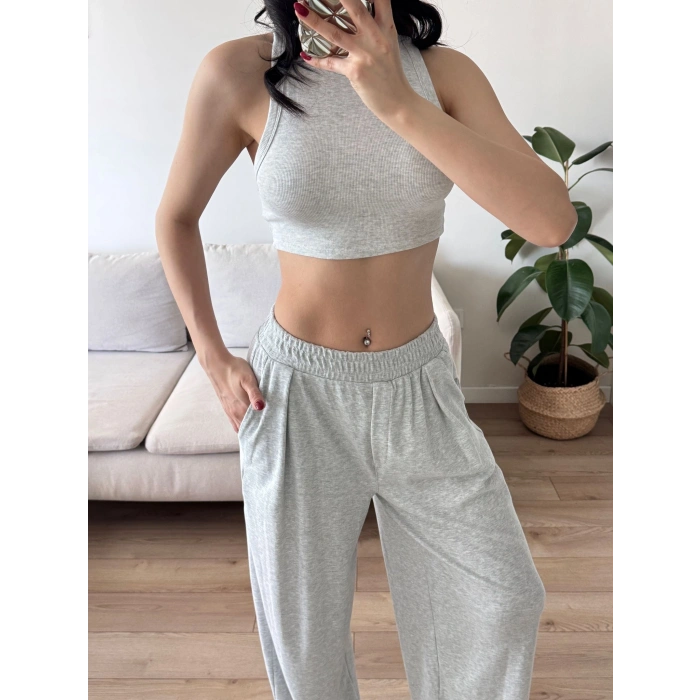 Oversize Eşofman Altı - GRİ