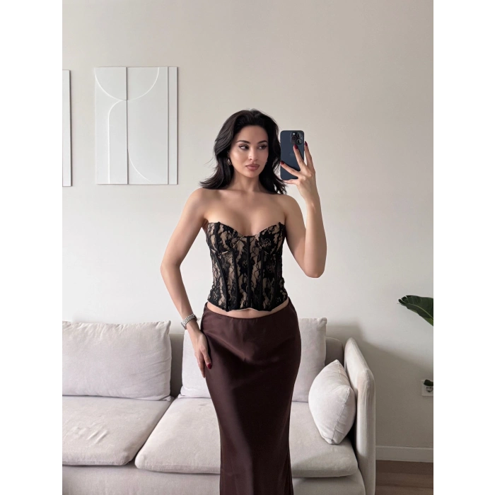 Amara Straplez Dantel Korse Büstiyer