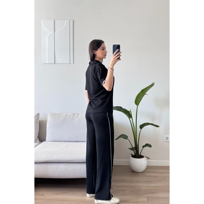 Biyeli Oys Kumaş Takım - SİYAH