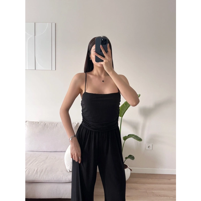 Askılı Salaş Tulum - SİYAH