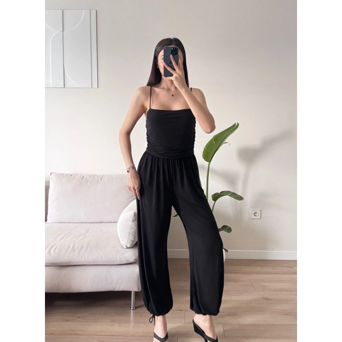 Askılı Salaş Tulum - SİYAH