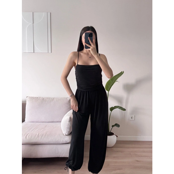 Askılı Salaş Tulum - SİYAH