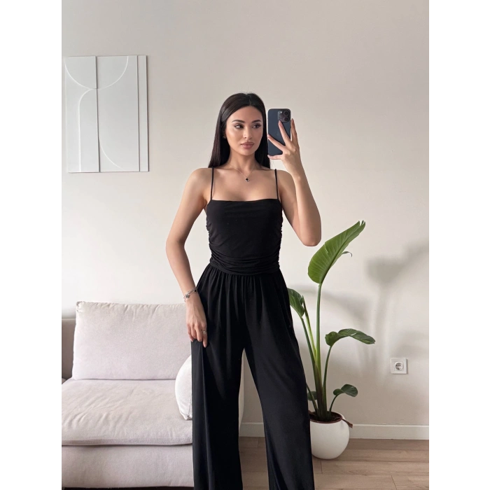 Askılı Salaş Tulum - SİYAH