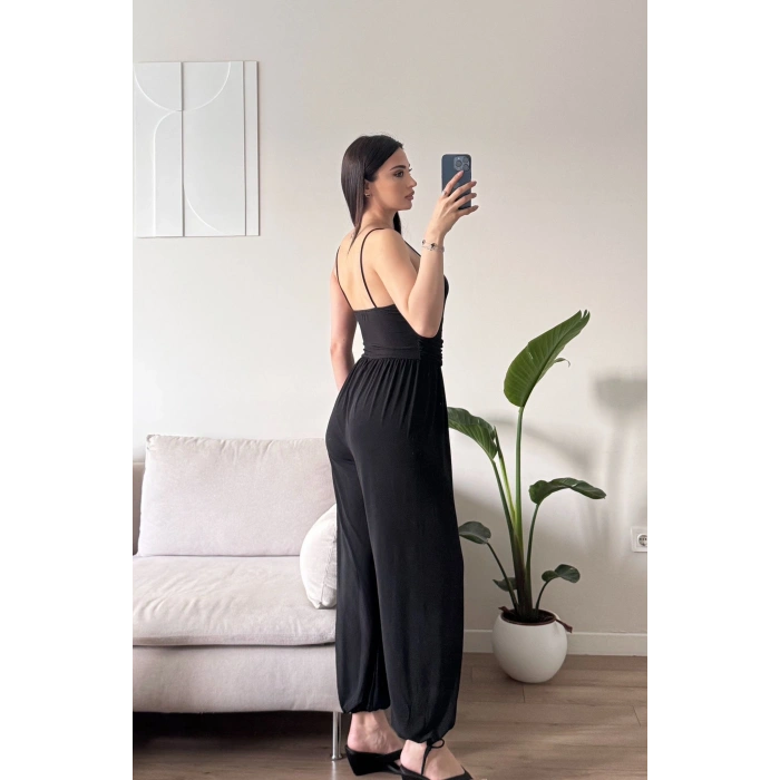 Askılı Salaş Tulum - SİYAH