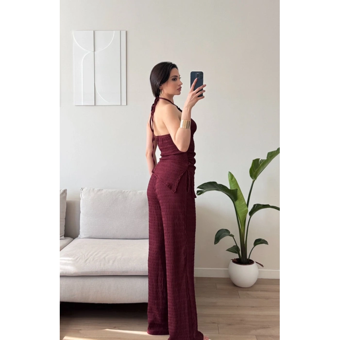 Yaka Aksesuar İkili Takım - BORDO