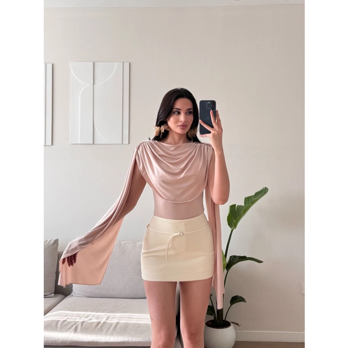 Drapeli Pelerin Bodysuit - EKRU