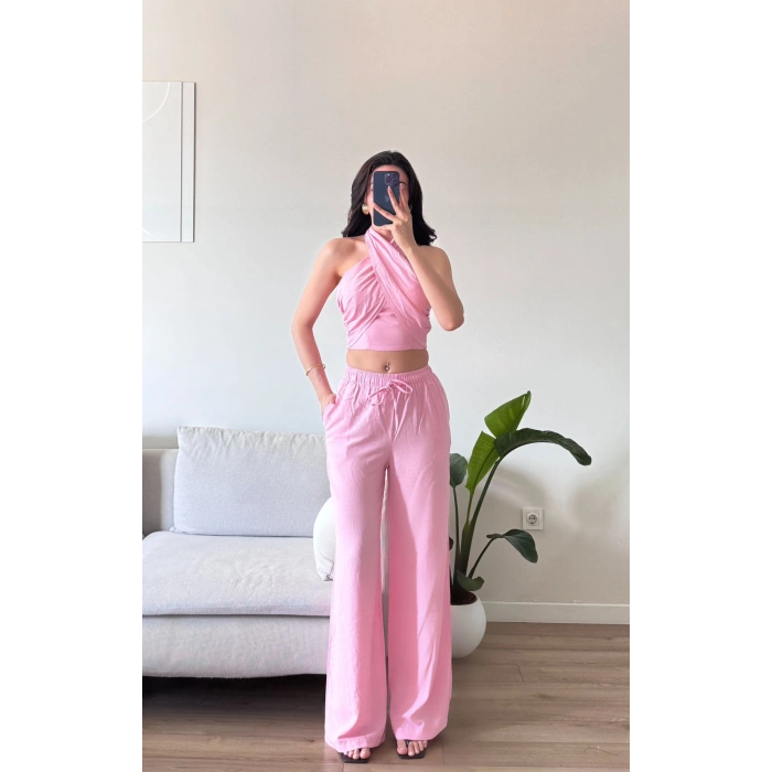 Keten Halter İkili Takım - PEMBE