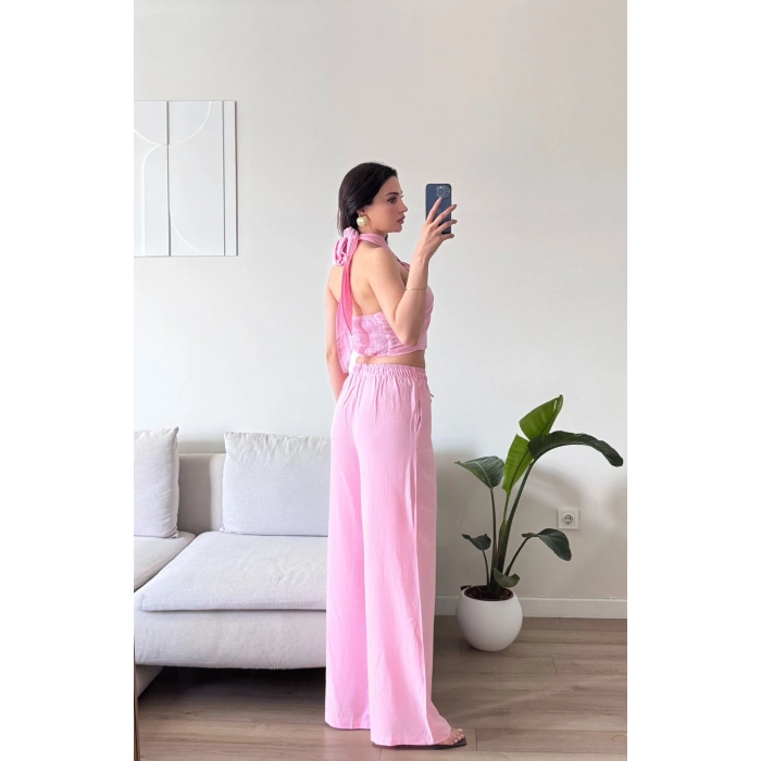 Keten Halter İkili Takım - PEMBE