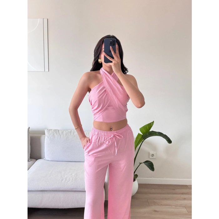 Keten Halter İkili Takım - PEMBE