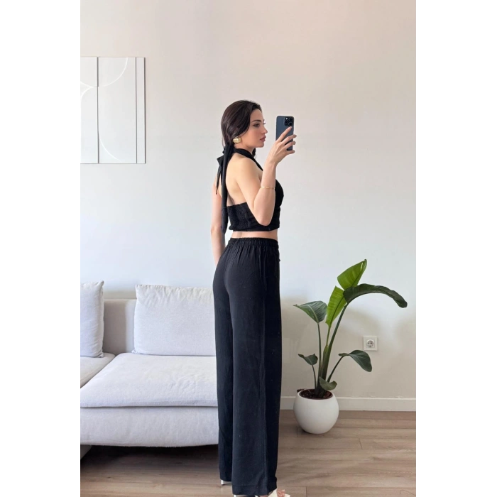 Keten Halter İkili Takım - SİYAH