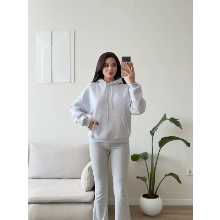 Angel Baskı Oversize Sweat - GRİ