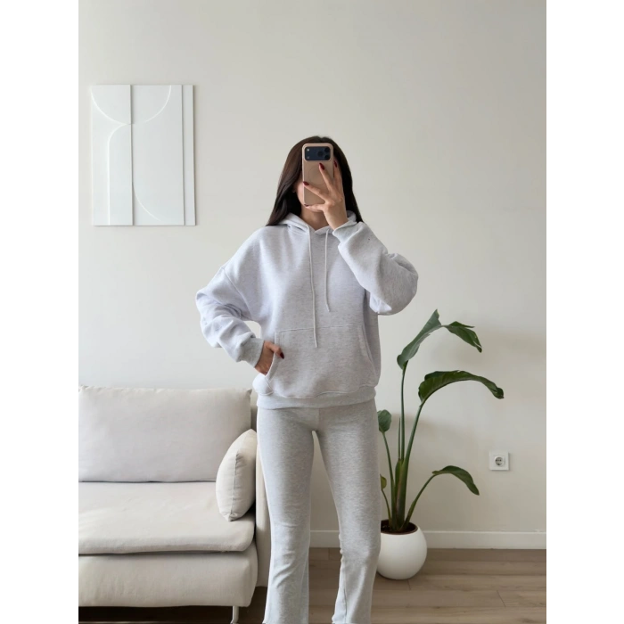 Angel Baskı Oversize Sweat - GRİ