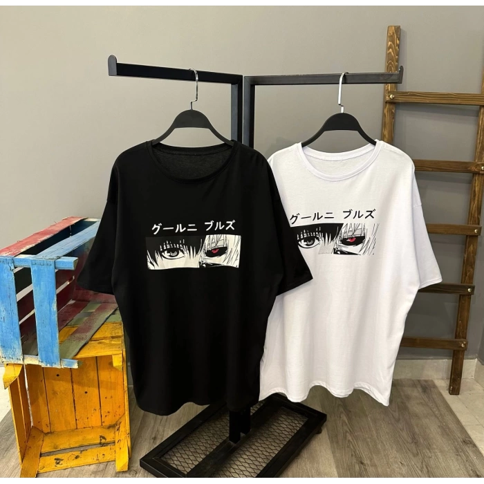 Anime Unisex Oversize T-shirt-SİYAH