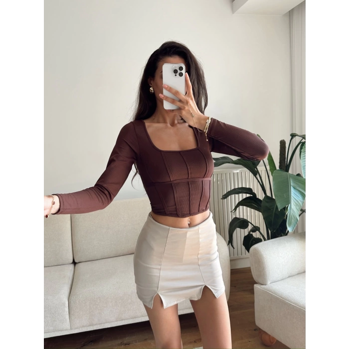 Ara Biyeli Crop - KAHVE
