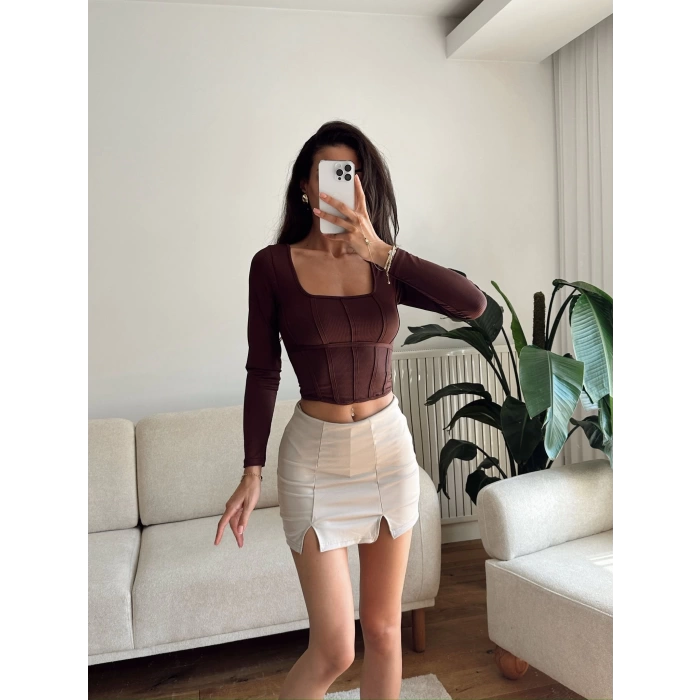 Ara Biyeli Crop - KAHVE