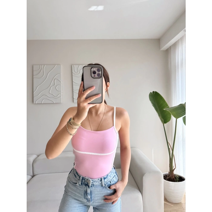 Askılı Ara Biyeli Crop - PUDRA