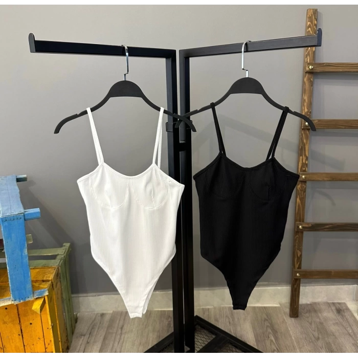 Askılı Bodysuit-BEYAZ
