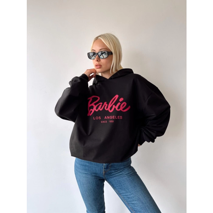 Barbie Los Angeles Unisex Oversize Sweatshirt-SİYAH