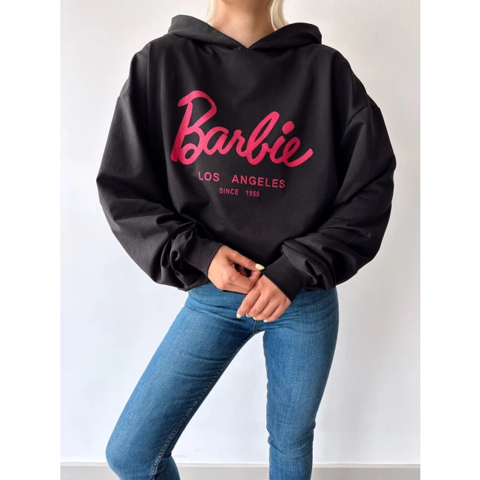 Barbie Los Angeles Unisex Oversize Sweatshirt-SİYAH