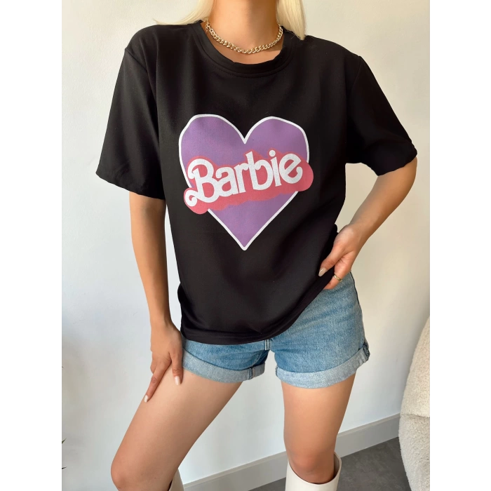 Barbie Oversize T-shirt-SİYAH