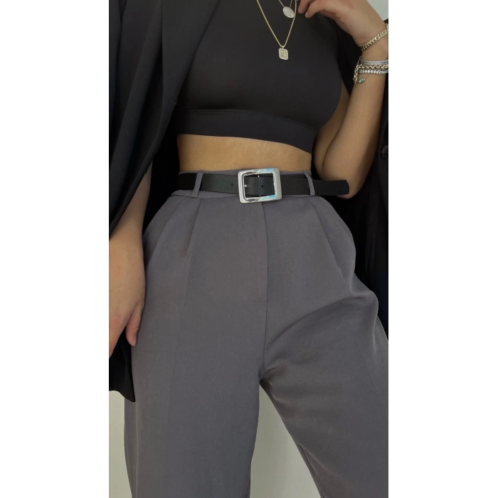 Basic Gümüş Toka Kemer
