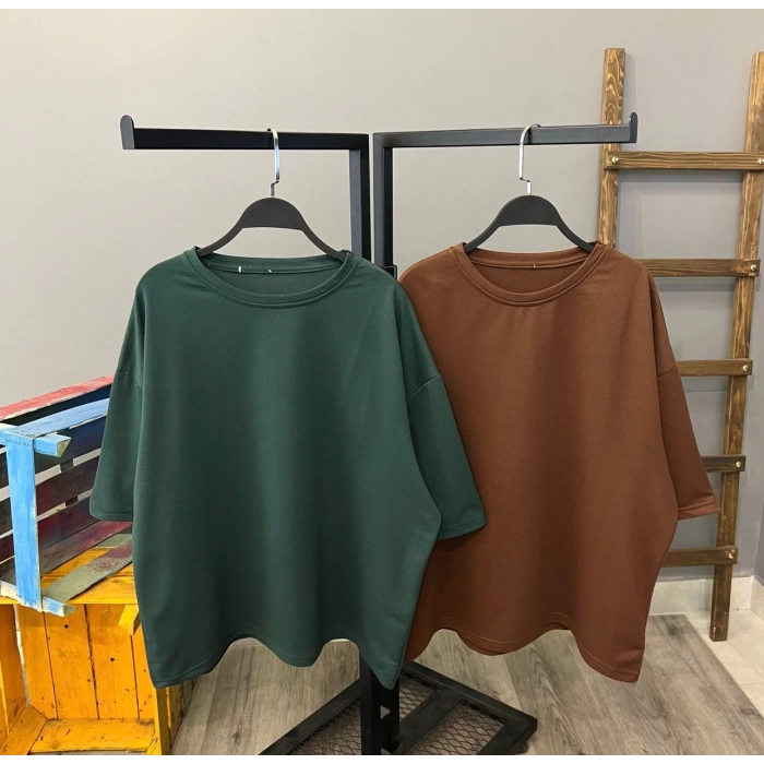 Basic Oversize Unisex T-shirt-YEŞİL