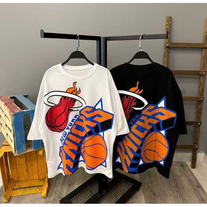 Basketball Unisex Overize T-shirt-BEYAZ