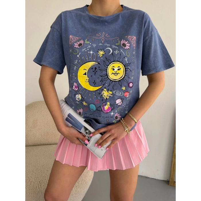 Baskılı Oversize T-shirt