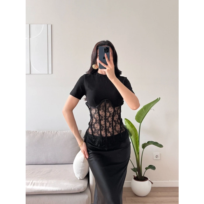 Bel Korse Dantel Bluz