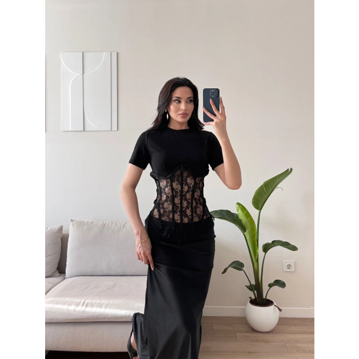 Bel Korse Dantel Bluz