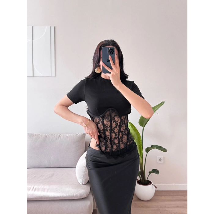 Bel Korse Dantel Bluz