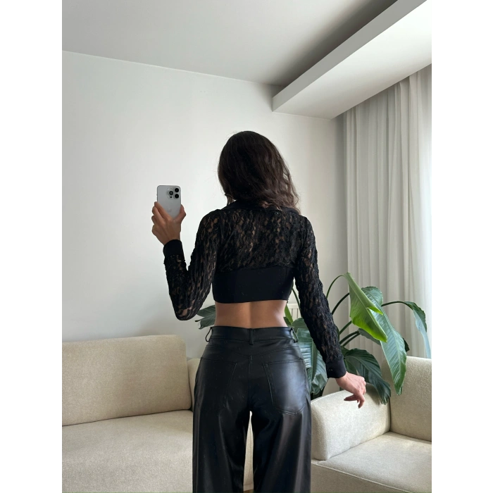 Bel Korse Dantel Crop