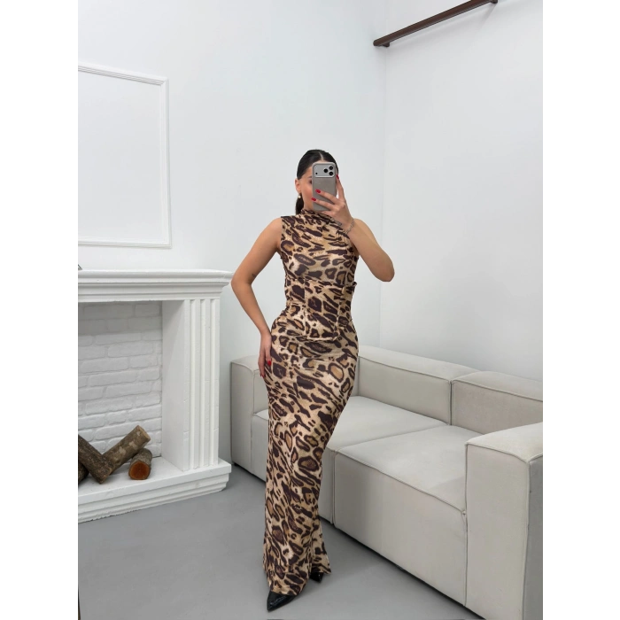 Bel Korse Leopar Elbise