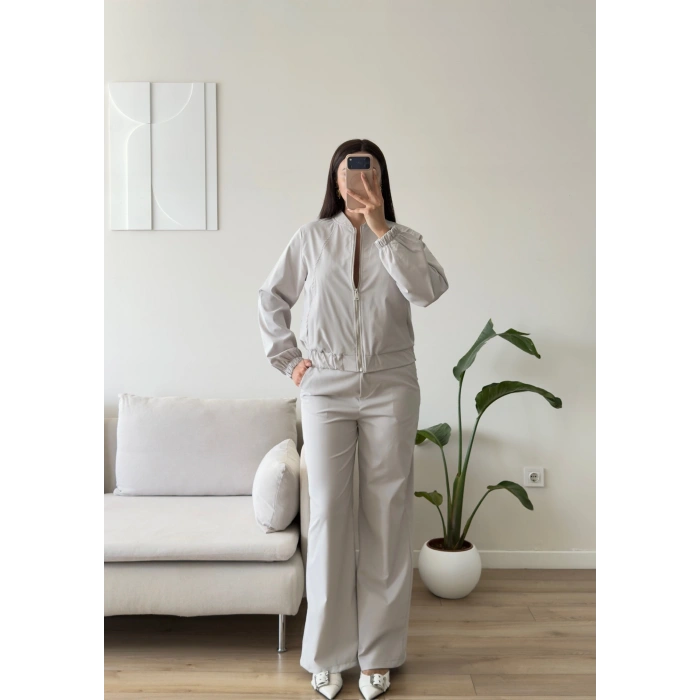 Bomber Ceket Pantolon Takım - GRİ