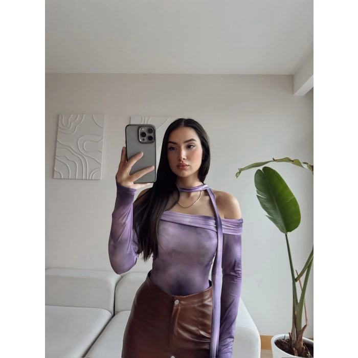 Boyun Bağlamalı Sandy Crop - LİLA