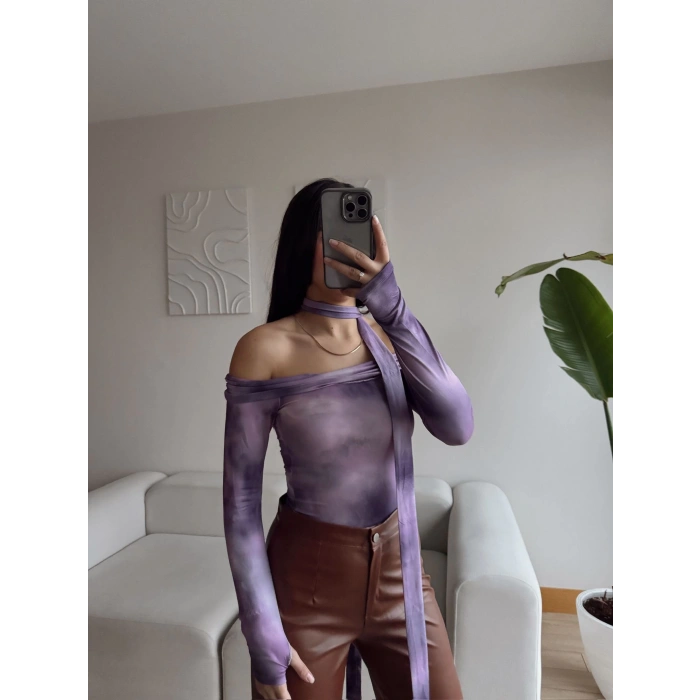 Boyun Bağlamalı Sandy Crop - LİLA