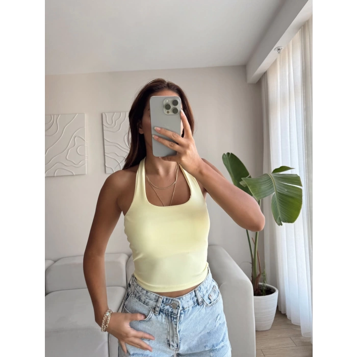 Boyun Geçmeli Crop - SARI