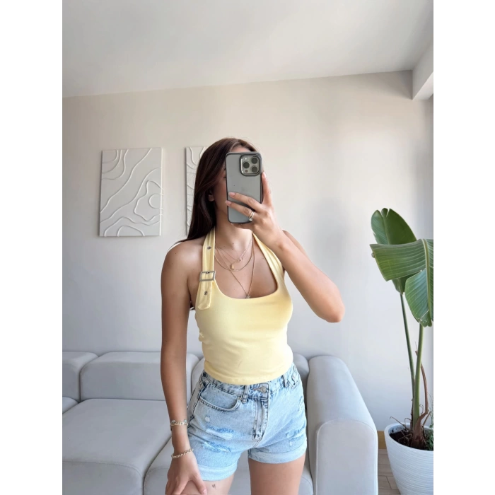 Boyun Kemerli Crop - SARI