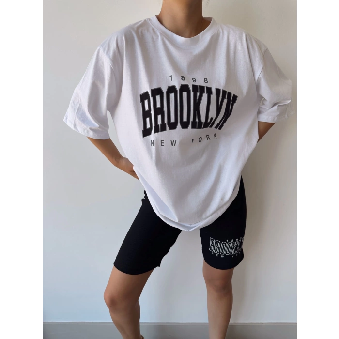 Brooklyn Şortlu Takım-BEYAZSİYAH