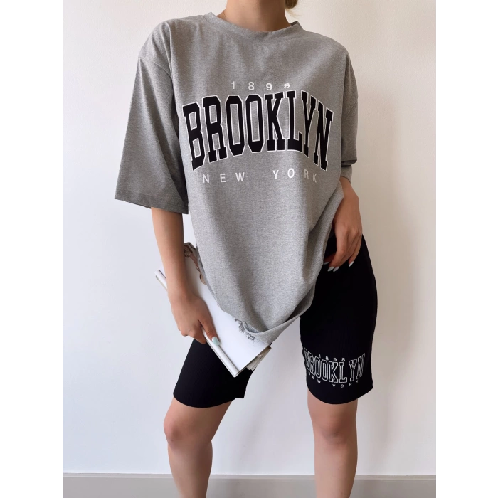 Brooklyn Şortlu Takım-GRİSİYAH