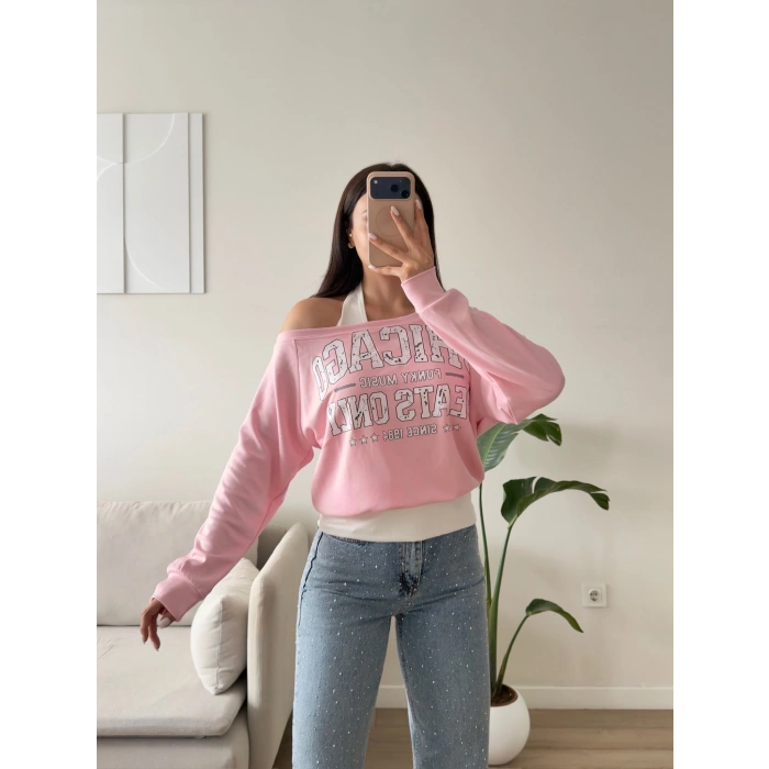 Chicago İki Parça Sweat - PEMBE