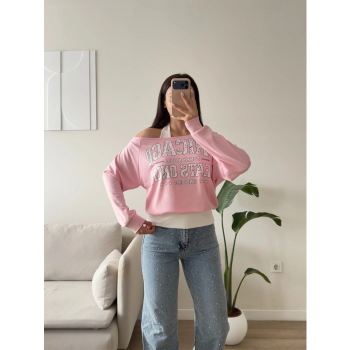 Chicago İki Parça Sweat - PEMBE