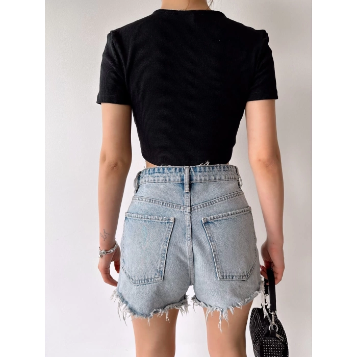 Çift Askılı Kaşkorse Bodysuit-SİYAH