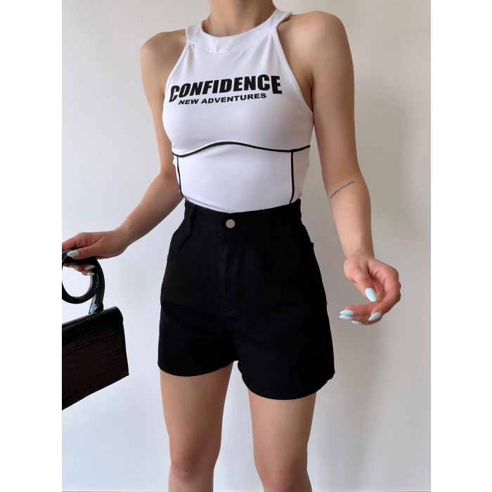 Confidence Kolsuz Sandy Crop-BEYAZ