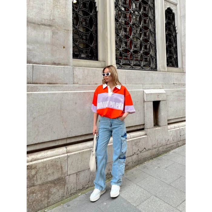 Daily Paper Oversize T-shirt-LİLATURUNCU