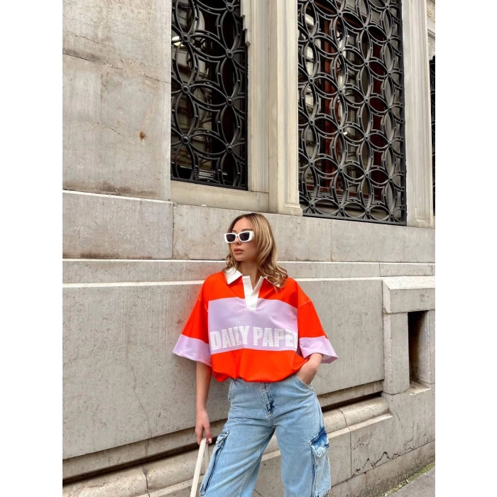 Daily Paper Oversize T-shirt-LİLATURUNCU